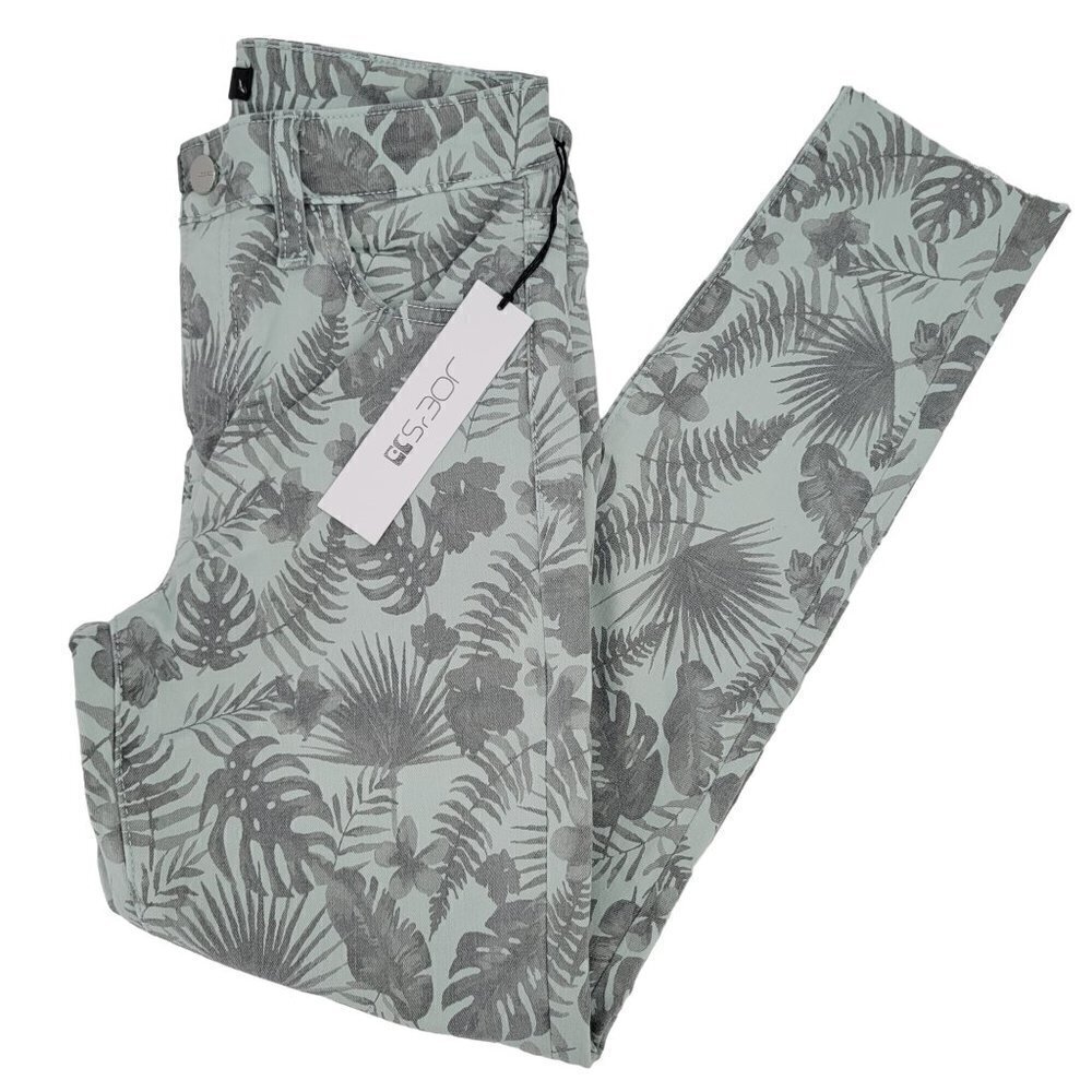 Joe's Sky Gray Raw-Cuff Crop Jeans